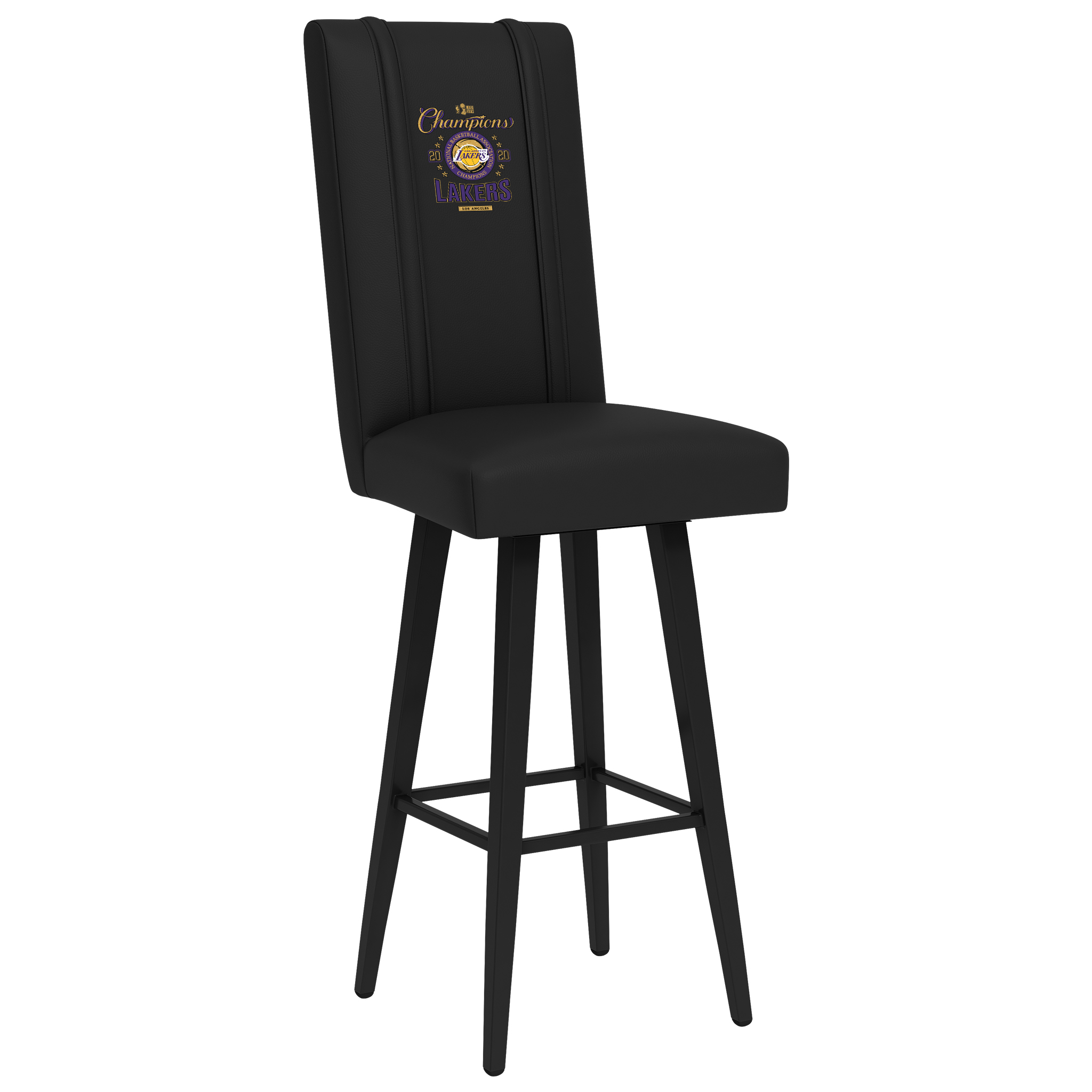 Los Angeles Lakers Swivel Bar Stool 2000 With Los Angeles Lakers 2020 Champions Logo