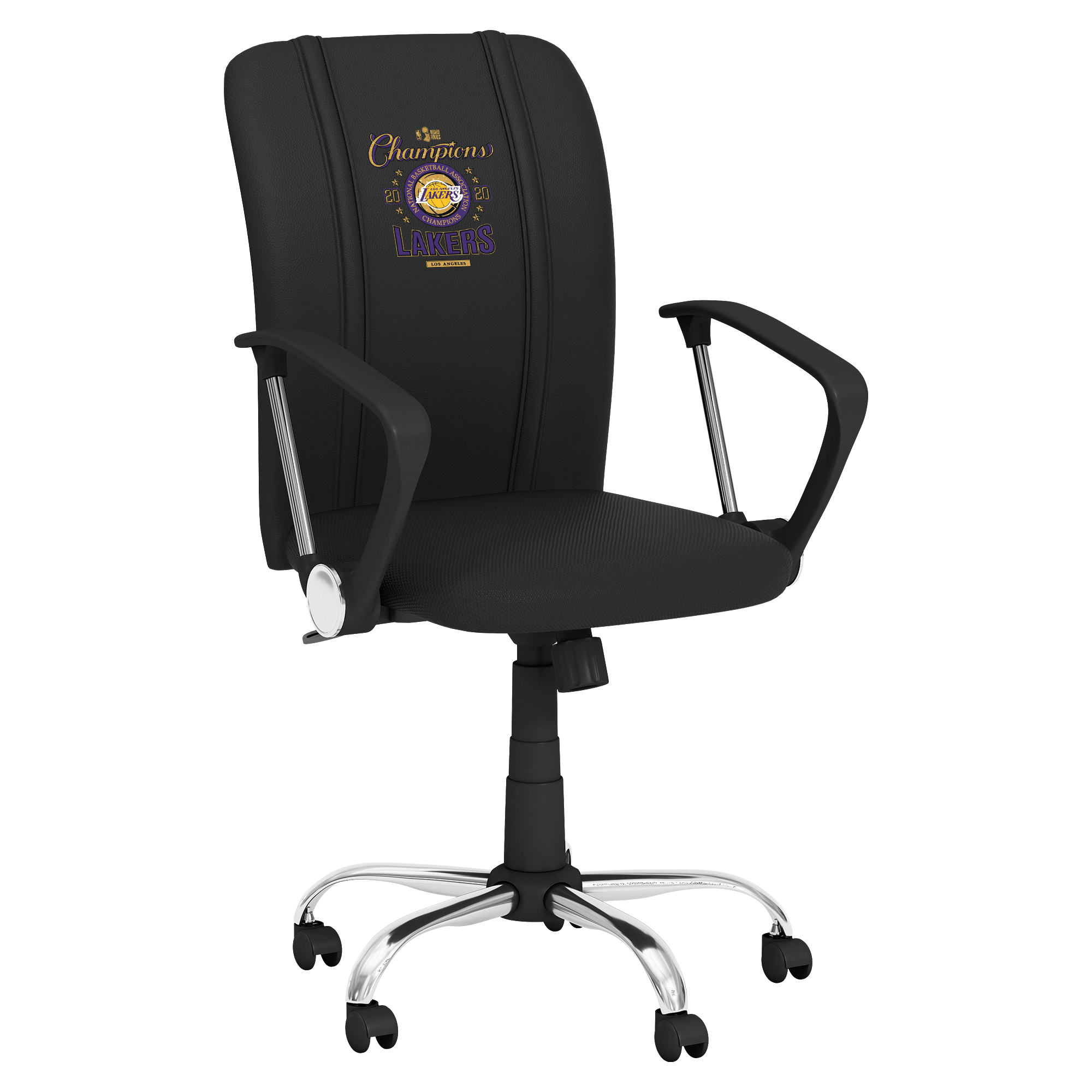 Los Angeles Lakers Curve Task Chair with Los Angeles Lakers 2020 Champions Logo