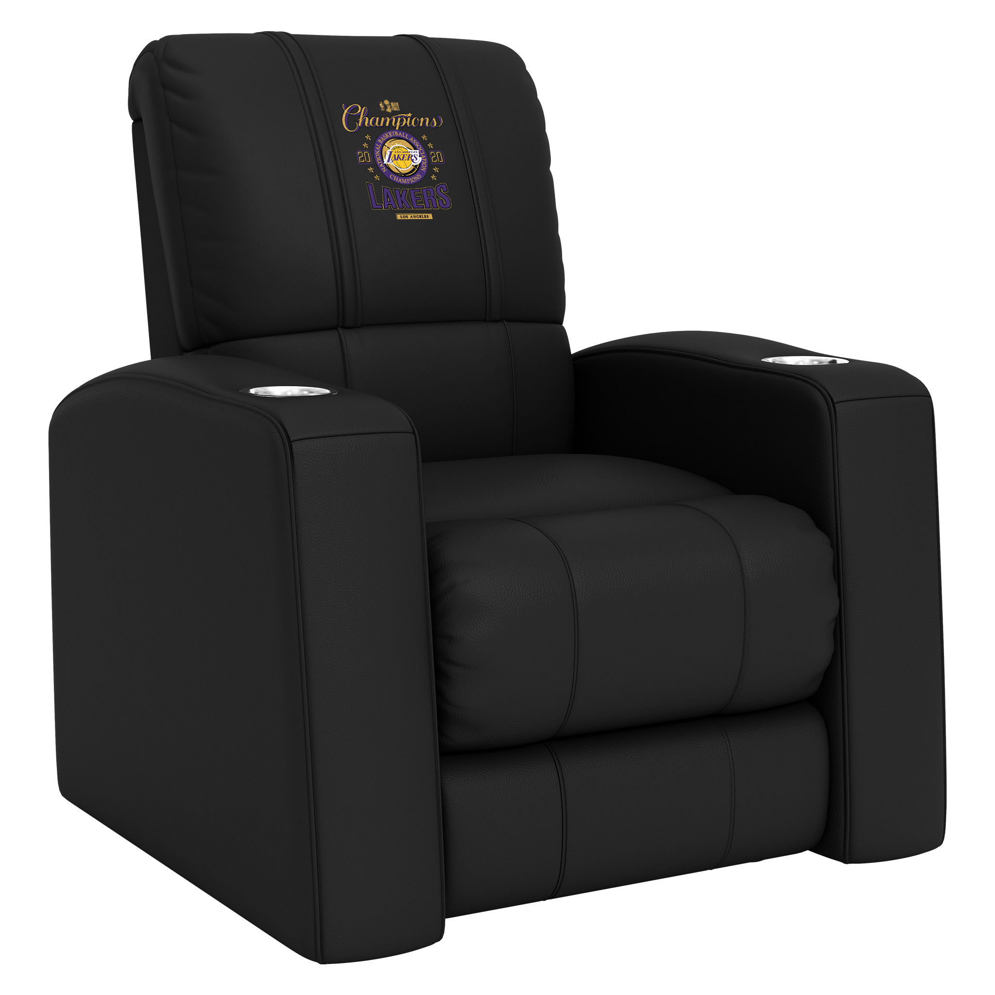 Los Angeles Lakers Home Theater Recliner with Los Angeles Lakers 2020 Champions Logo