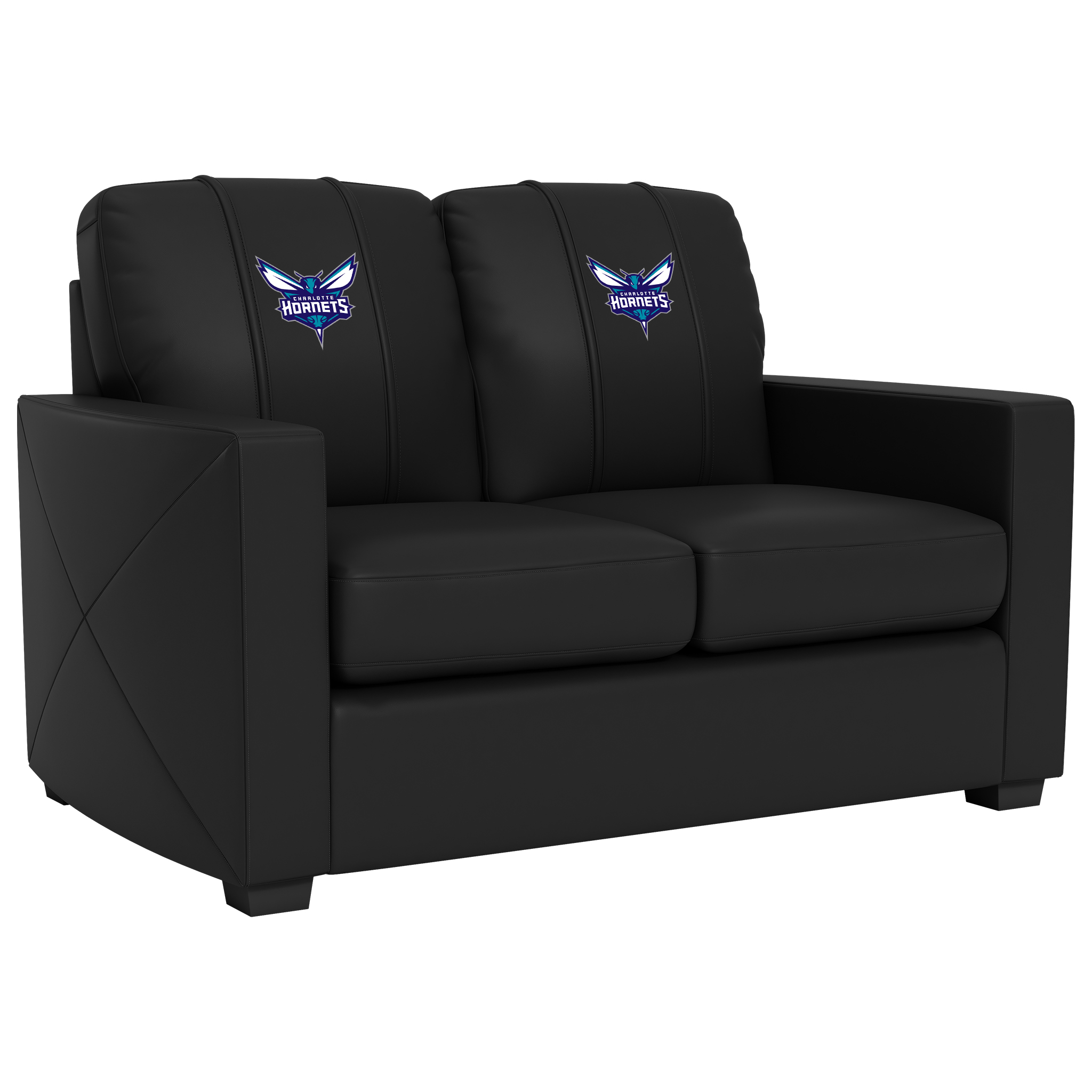 Charlotte Hornets Silver Loveseat with Charlotte Hornets Primary