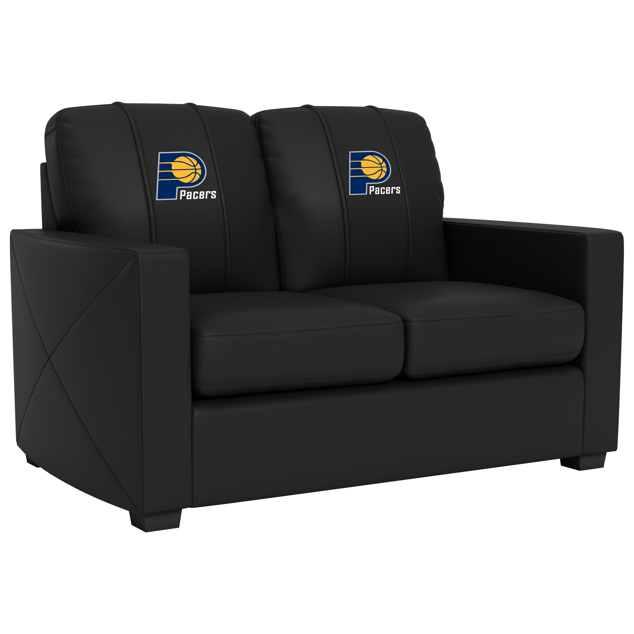 Indiana Pacers  Silver Loveseat Indiana Pacers Logo