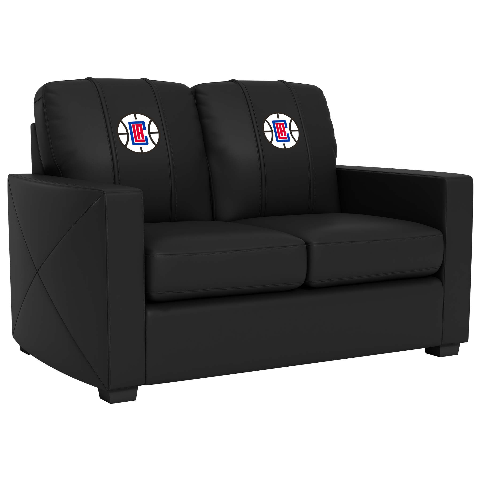 Los Angeles Clippers Silver Loveseat with Los Angeles Clippers Primary
